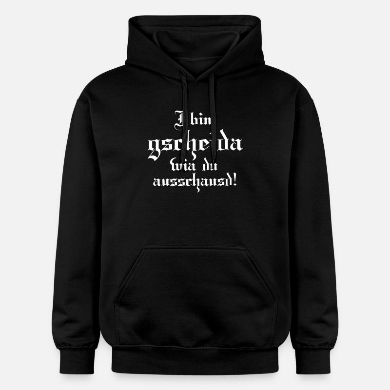 Gscheider wia du - Gildan Unisex Softstyle® Midweight Hoodie - Schwarz