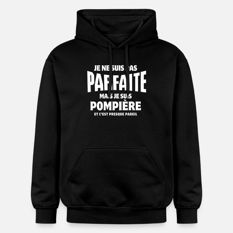 pompière, je suis pompière - Sweat à capuche Softstyle® Gildan Unisexe - noir