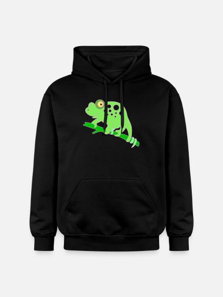 Chamaeleon animal - Gildan Unisex Softstyle® Midweight Hoodie - black