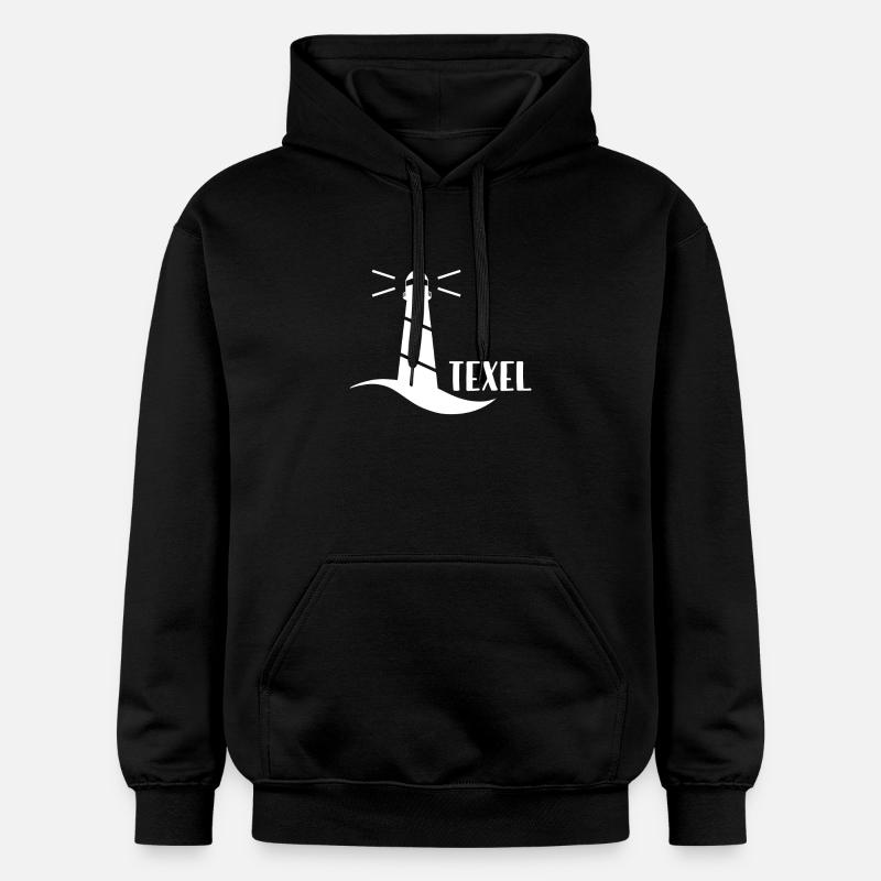 Phare Texel (blanc) - Sweat à capuche Softstyle® Gildan Unisexe - noir