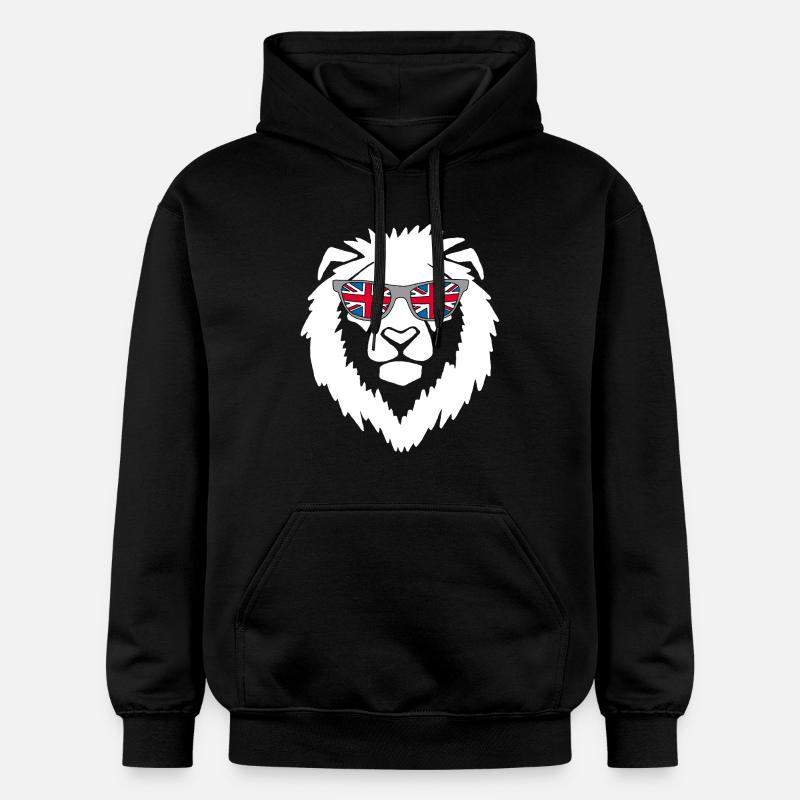 Lion du Royaume-Uni blanc - Sweat à capuche Softstyle® Gildan Unisexe - noir