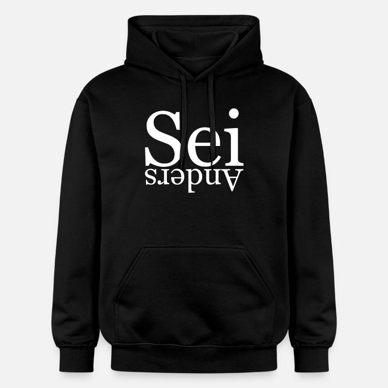 Être différent - Sweat à capuche Softstyle® Gildan Unisexe - noir