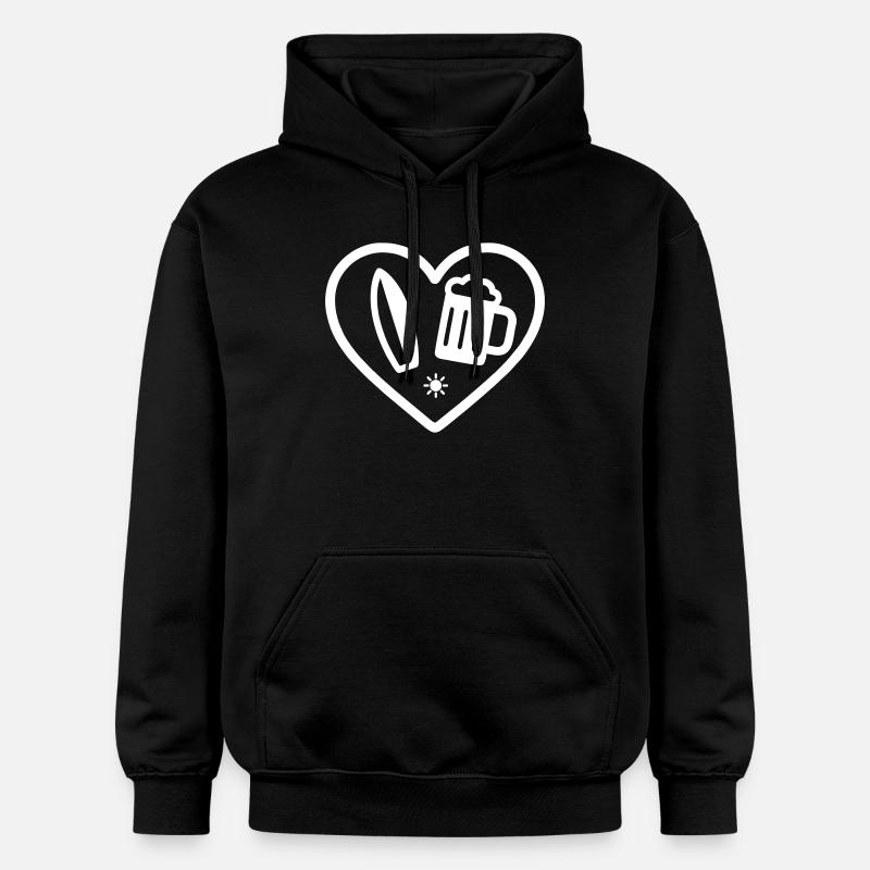 Heart Surf Beer - Sweat à capuche Softstyle® Gildan Unisexe - noir