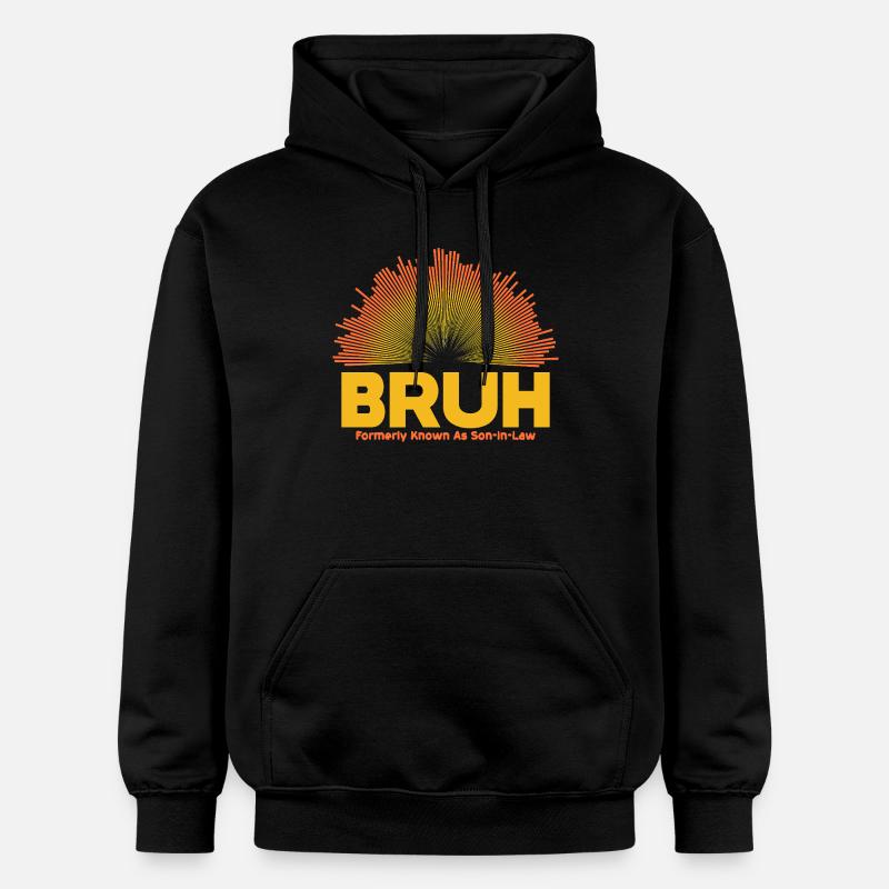 Bruh Sunburst Logo - Gendre - Sweat à capuche Softstyle® Gildan Unisexe - noir