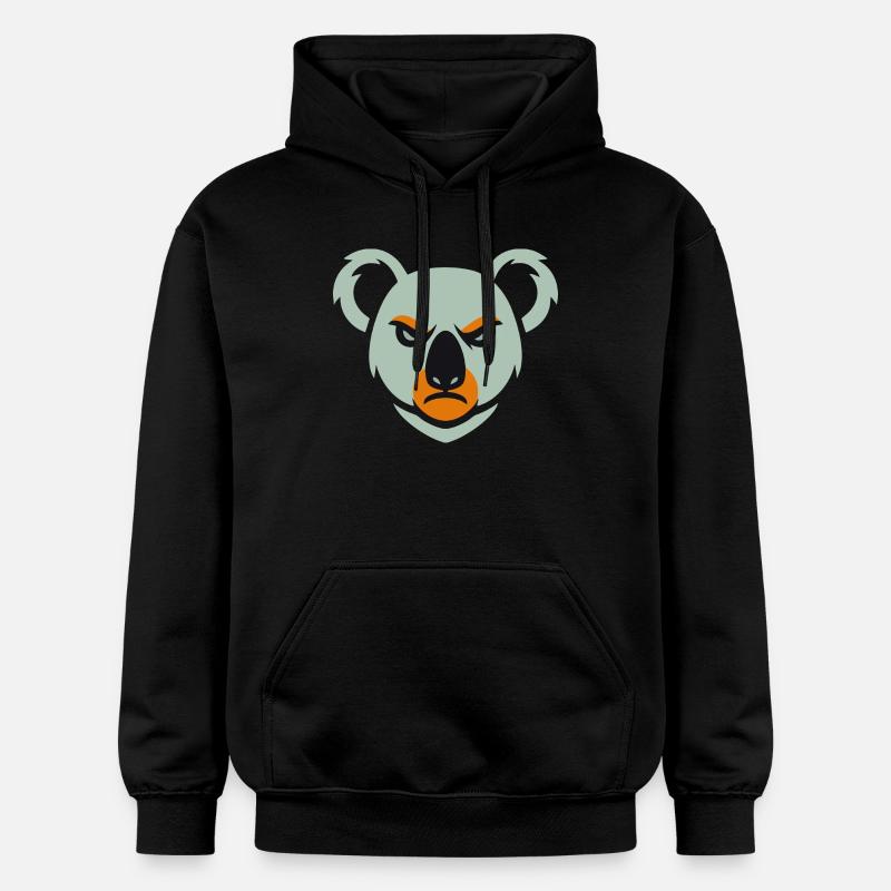 Regard de koala en colère - Sweat à capuche Softstyle® Gildan Unisexe - noir
