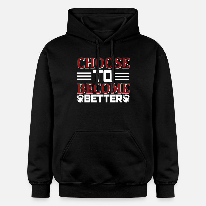 Choisis de devenir meilleur - Sweat à capuche Softstyle® Gildan Unisexe - noir