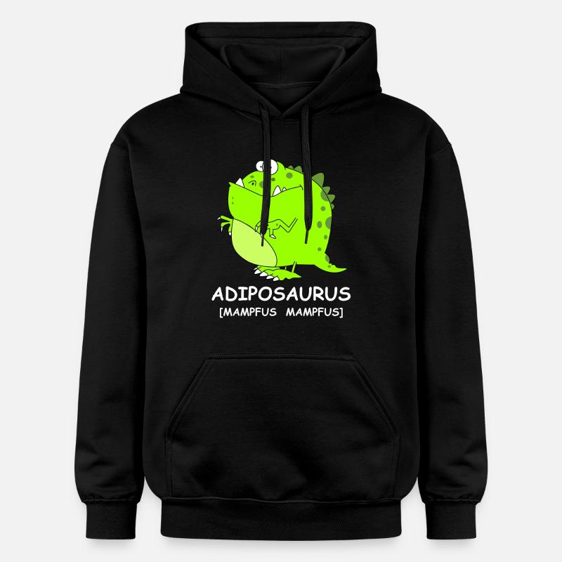 Adiposaursus Dino Comic - Sweat à capuche Softstyle® Gildan Unisexe - noir