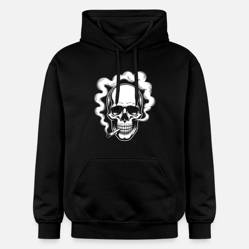 Conception du crâne fumant - Sweat à capuche Softstyle® Gildan Unisexe - noir