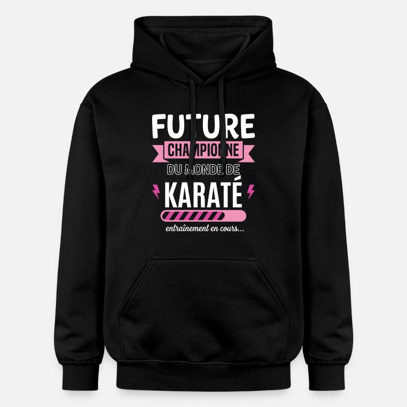 Future Championne De Karaté Karatéka - Sweat à capuche Softstyle® Gildan Unisexe - noir