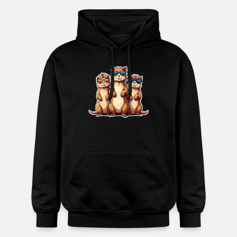 Trio de lunettes de soleil - Sweat à capuche Softstyle® Gildan Unisexe - noir