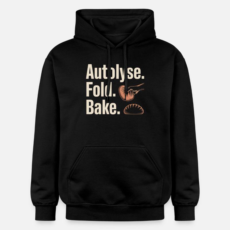 Autolyse Fold Backe Bread Kunst - Gildan Unisex Softstyle® Midweight Hoodie - Schwarz