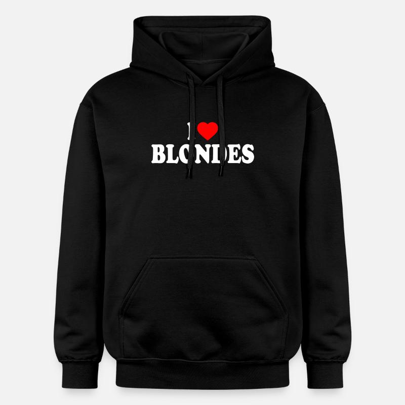 I love blondes - Sweat à capuche Softstyle® Gildan Unisexe - noir
