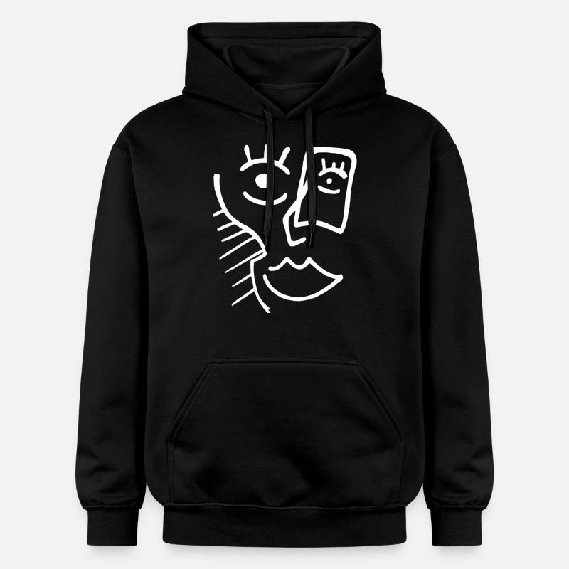 Masque blanc - Sweat à capuche Softstyle® Gildan Unisexe - noir