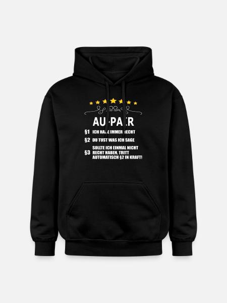 AU-PAIR - Gildan Unisex Softstyle® Midweight Hoodie - Schwarz