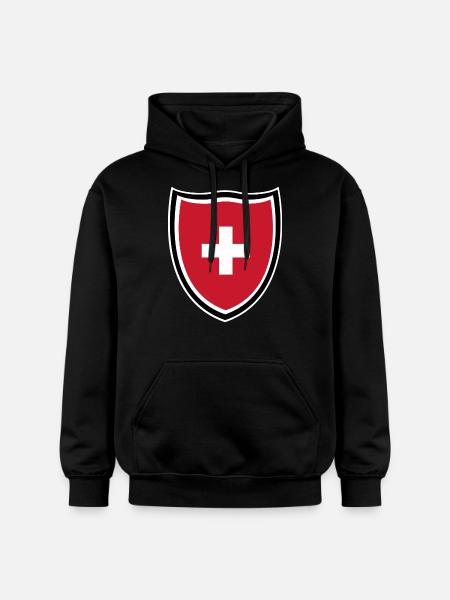 Schweiz - Gildan Unisex Softstyle® Midweight Hoodie - Schwarz