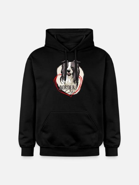 Border Collie - Gildan Unisex Softstyle® Midweight Hoodie - Schwarz
