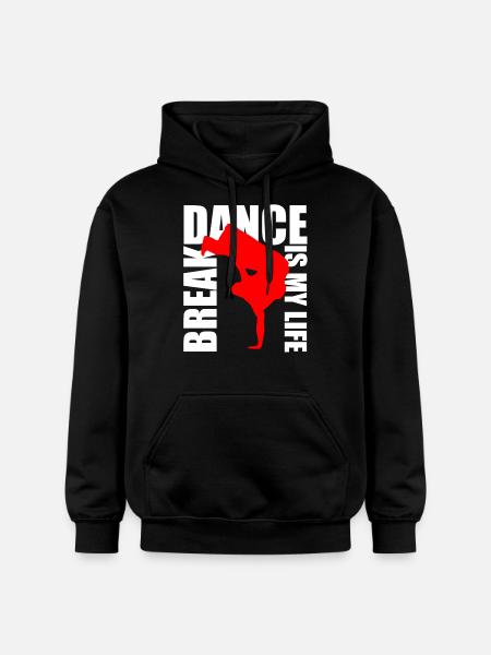 break dance is my life - Gildan Unisex Softstyle® Midweight Hoodie - black