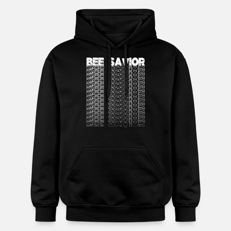 bee-friendly plants statement present idea - Gildan Unisex Softstyle® Midweight Hoodie - Schwarz