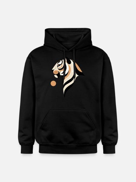 Abstrakter Tiger - Gildan Unisex Softstyle® Midweight Hoodie - Schwarz