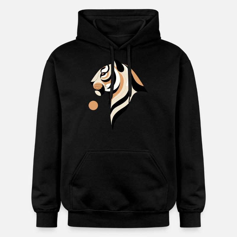Tigre abstrait - Sweat à capuche Softstyle® Gildan Unisexe - noir