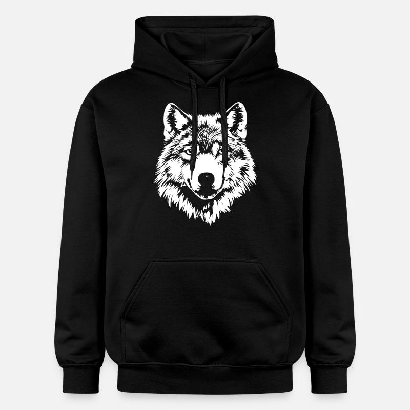 Visage de loup - Sweat à capuche Softstyle® Gildan Unisexe - noir