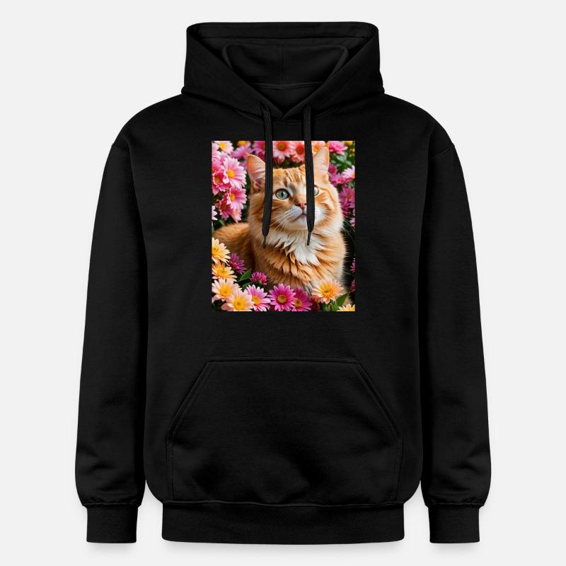 Chat - Sweat à capuche Softstyle® Gildan Unisexe - noir