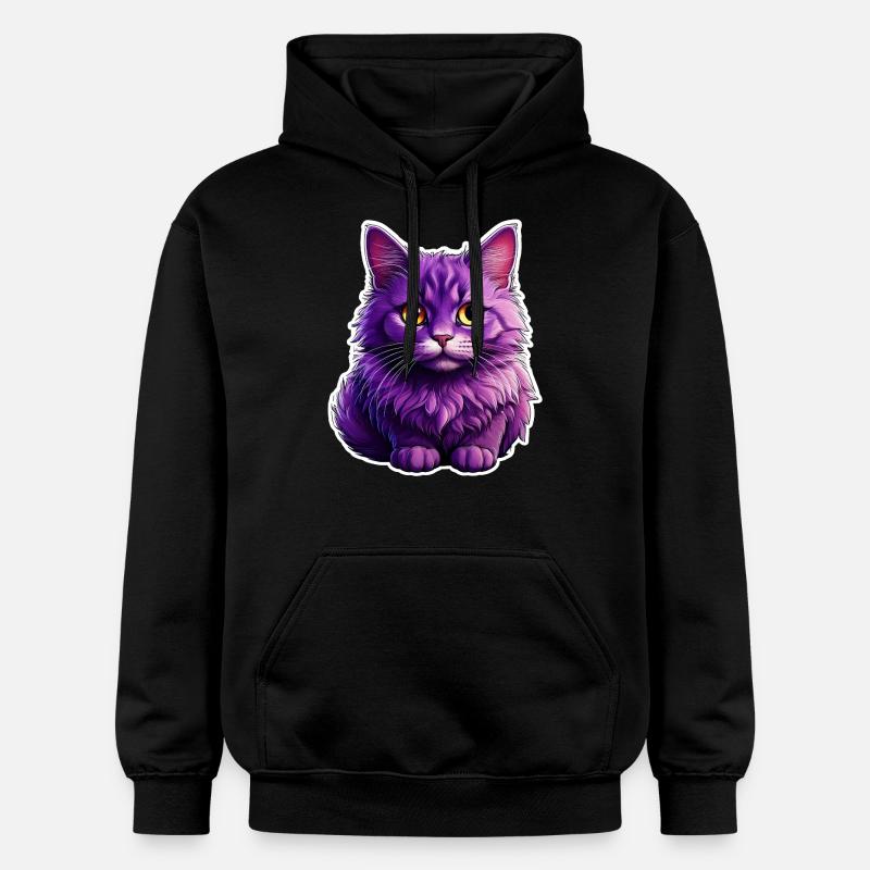 Design moderne Cat - Sweat à capuche Softstyle® Gildan Unisexe - noir