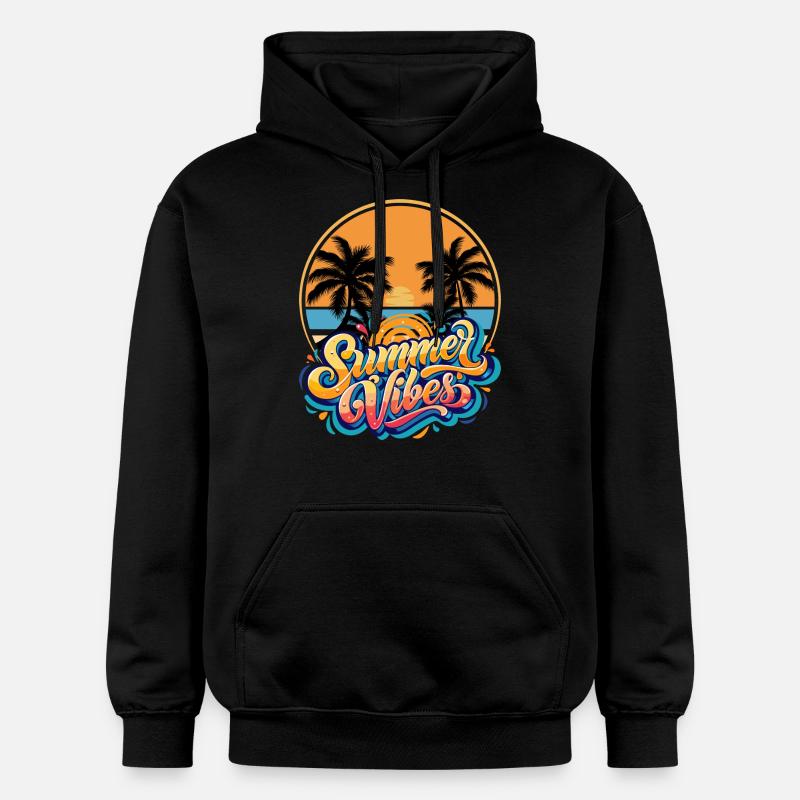 Ambiance estivale - Sweat à capuche Softstyle® Gildan Unisexe - noir