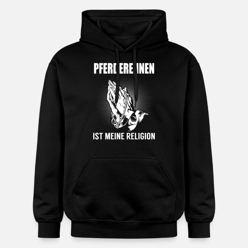 Courses hippiques - ma religion - Sweat à capuche Softstyle® Gildan Unisexe - noir