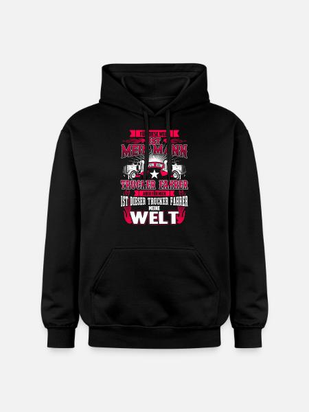 Truckerfahrer - Mein Mann - Meine Welt - Gildan Unisex Softstyle® Midweight Hoodie - Schwarz