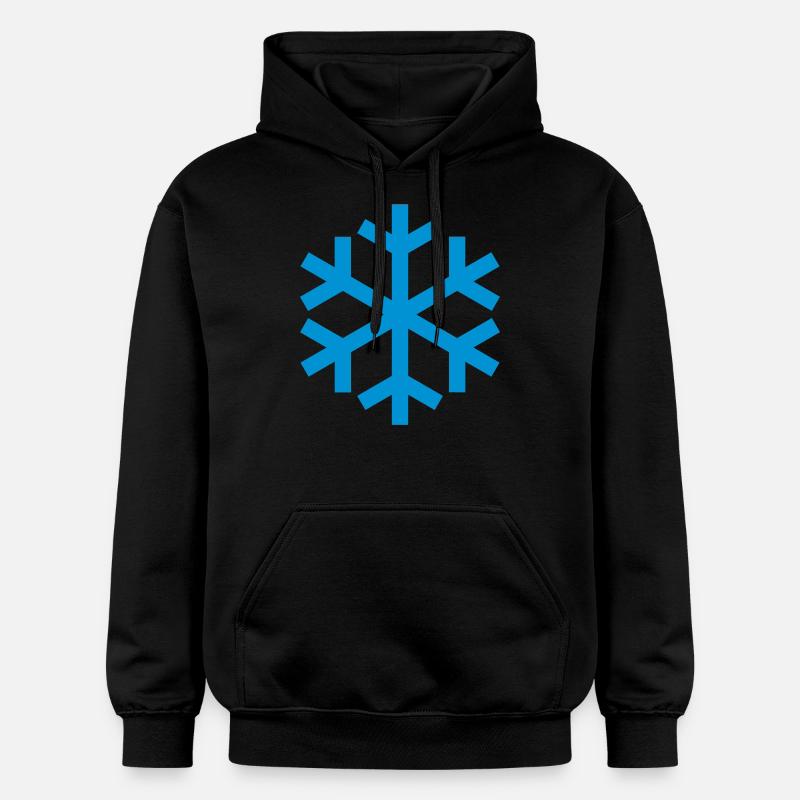 Icône d'icône de temps de flocon de neige - Sweat à capuche Softstyle® Gildan Unisexe - noir