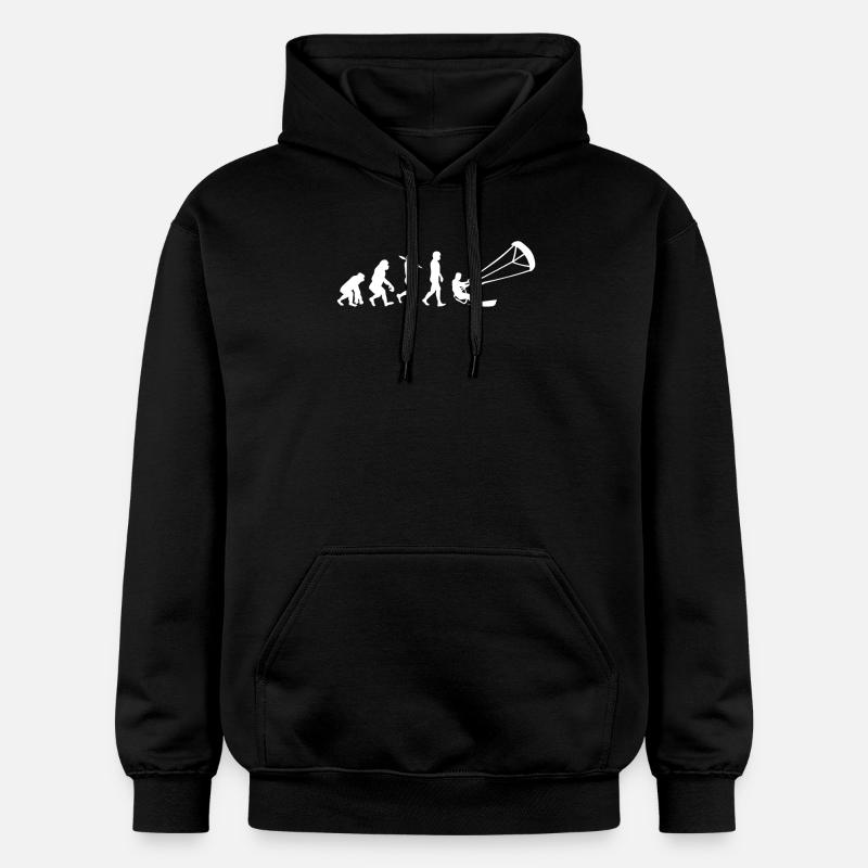 Evolution du kitesurf - Sweat à capuche Softstyle® Gildan Unisexe - noir