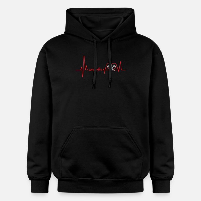 Carpenter Heartbeat Shirt - Sweat à capuche Softstyle® Gildan Unisexe - noir