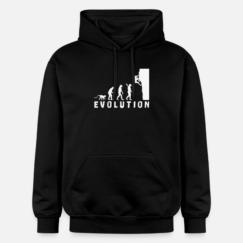 Climbing Bouldering Evolution - Gildan Unisex Softstyle® Midweight Hoodie - black