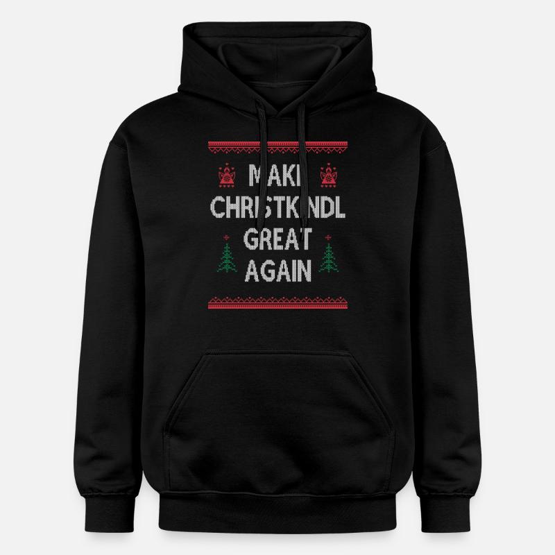 Make Christkindl Great Again – Weihnachtsklassiker - Gildan Unisex Softstyle® Midweight Hoodie - Schwarz