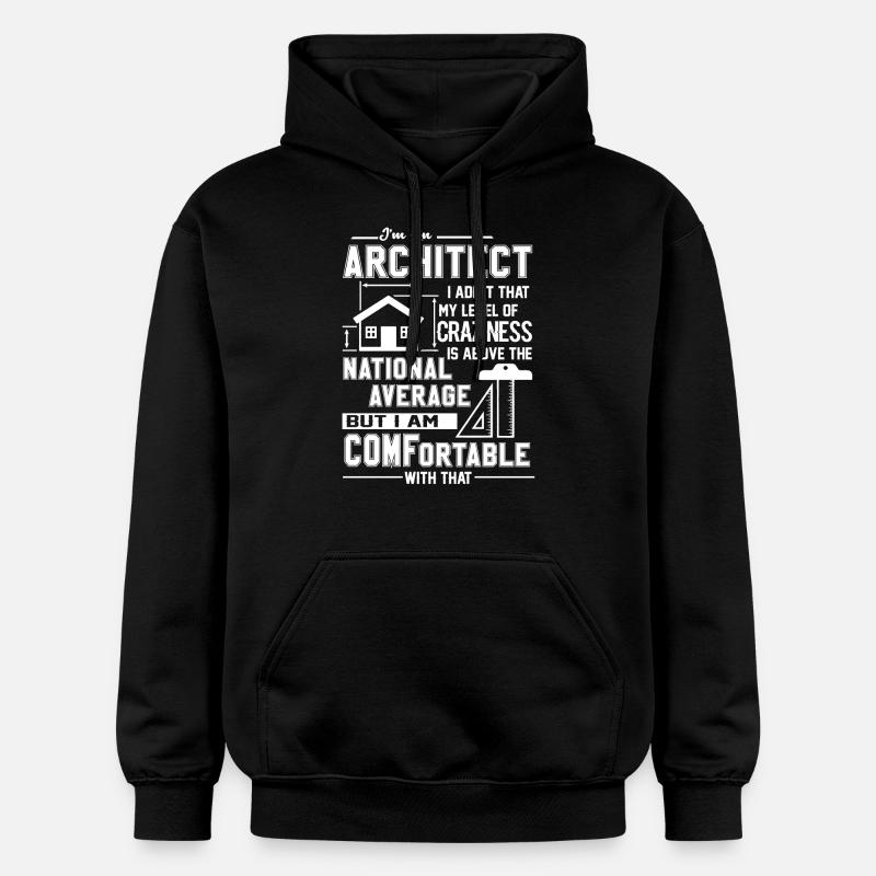 Architecte Je suis un architecte - Sweat à capuche Softstyle® Gildan Unisexe - noir