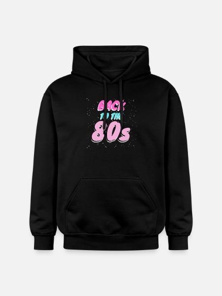Experience retro feeling back to the 80s - Gildan Unisex Softstyle® Midweight Hoodie - black