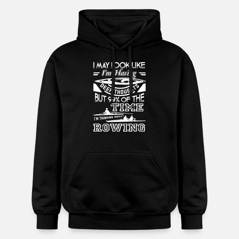Aviron Penser à l'aviron - Sweat à capuche Softstyle® Gildan Unisexe - noir