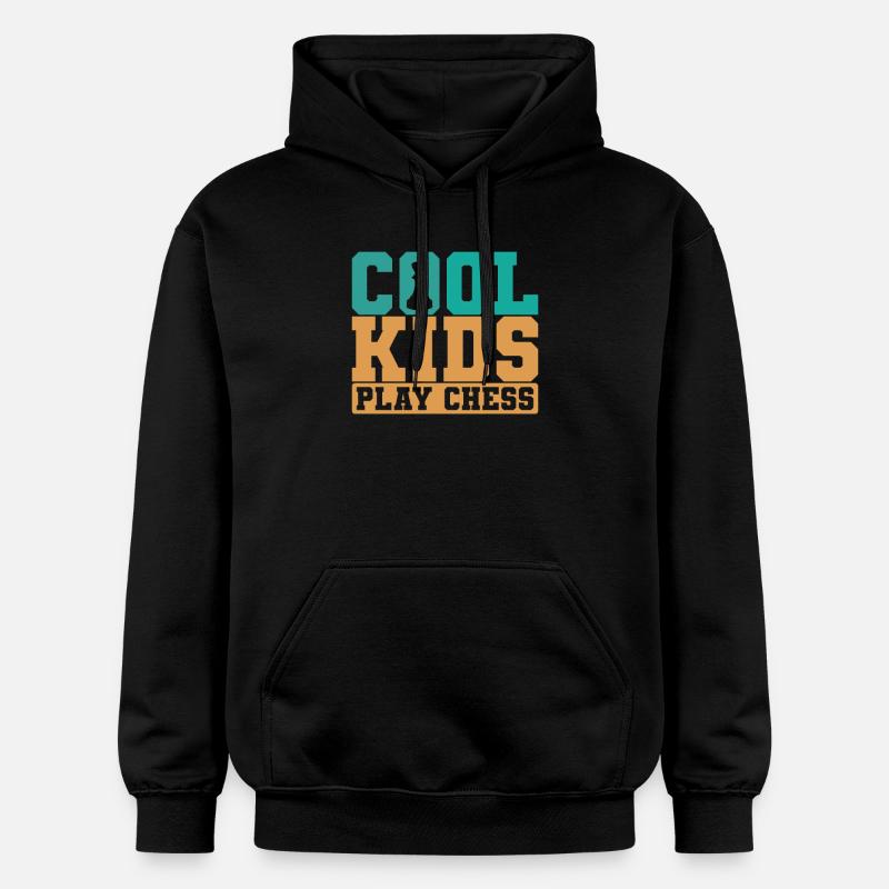 Échecs Cool Kids Play Chess - Sweat à capuche Softstyle® Gildan Unisexe - noir