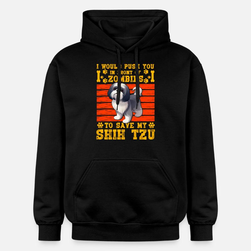 Shih Tzu - Sweat à capuche Softstyle® Gildan Unisexe - noir