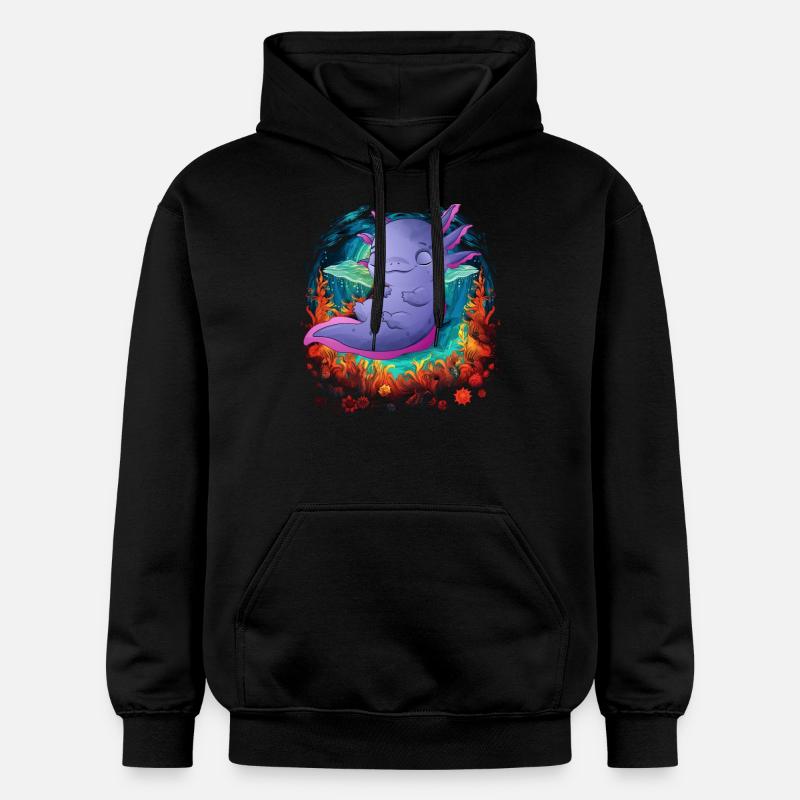 Axolotl - Sweat à capuche Softstyle® Gildan Unisexe - noir