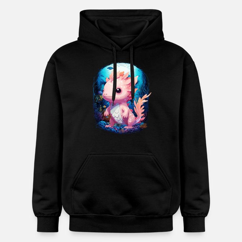 Axolotl - Sweat à capuche Softstyle® Gildan Unisexe - noir