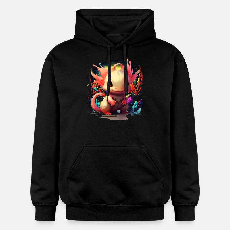 Axolotl - Sweat à capuche Softstyle® Gildan Unisexe - noir