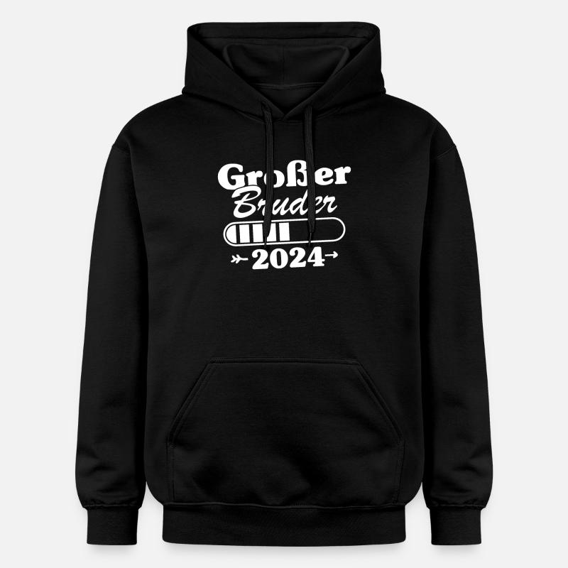 Großer Bruder Loading 2024 - Gildan Unisex Softstyle® Midweight Hoodie - Schwarz