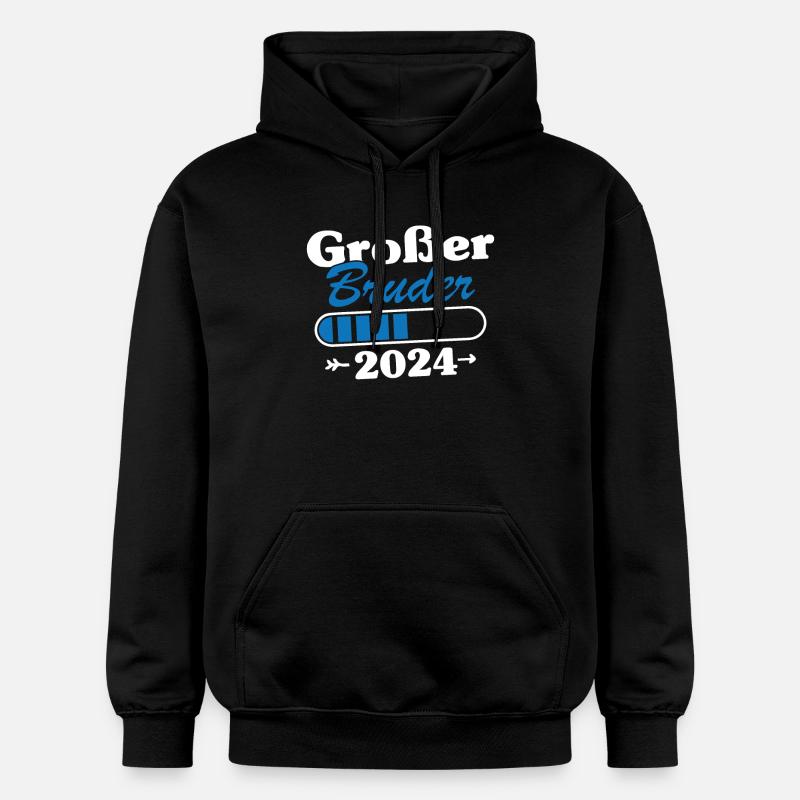 Großer Bruder Loading 2024 - Gildan Unisex Softstyle® Midweight Hoodie - Schwarz