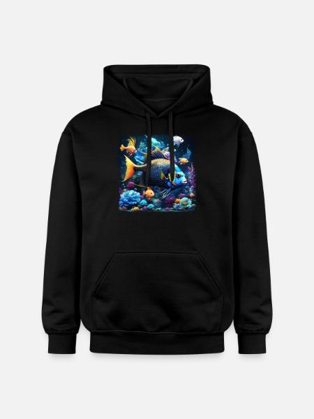 Angelfish - Gildan Unisex Softstyle® Midweight Hoodie - black