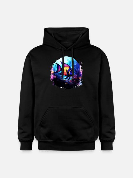 Angelfish - Gildan Unisex Softstyle® Midweight Hoodie - black