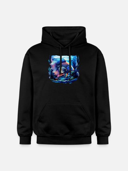 Angelfish - Gildan Unisex Softstyle® Midweight Hoodie - black