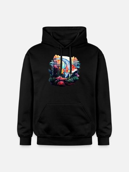 Angelfish - Gildan Unisex Softstyle® Midweight Hoodie - black