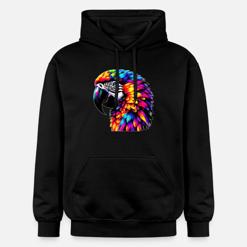 Perroquet, Ara - Sweat à capuche Softstyle® Gildan Unisexe - noir